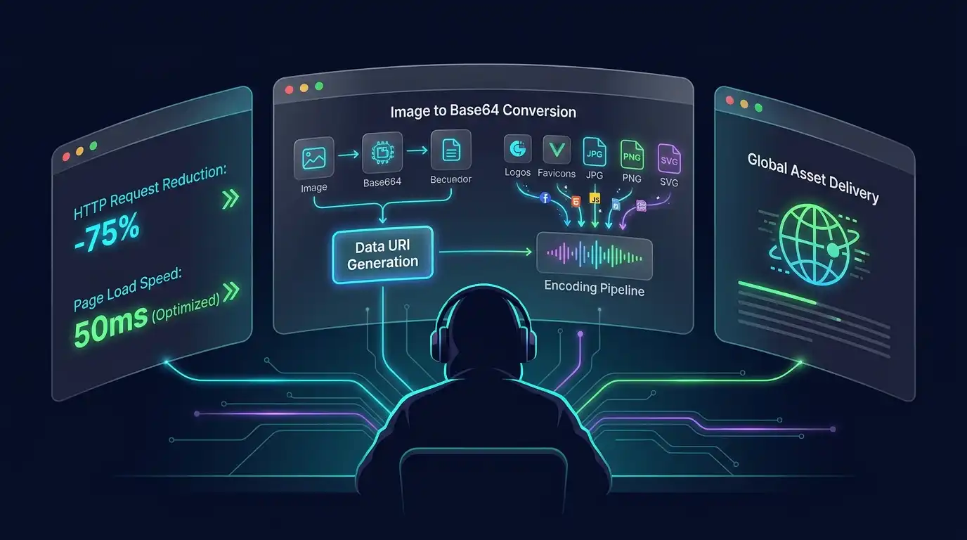 Encode images to base64 to optimize web performance and loading speeds