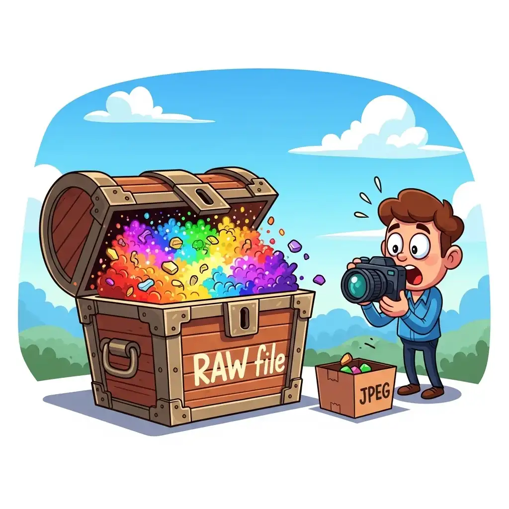 Comparison of RAW versus JPEG file formats