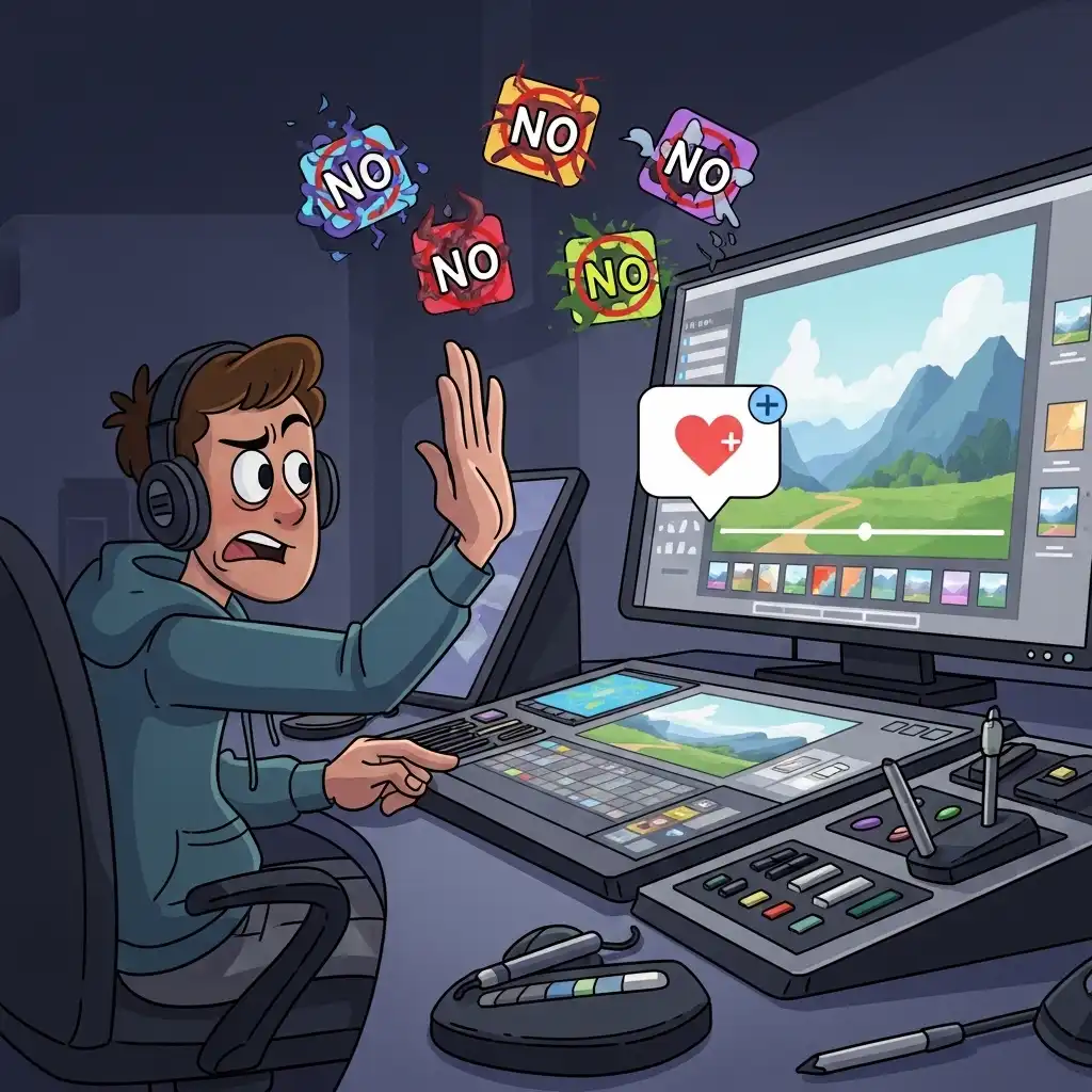 Photographer applying intentional editing adjustments