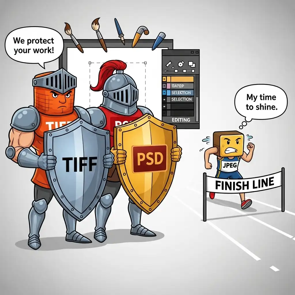 Choosing the correct file format for image saving