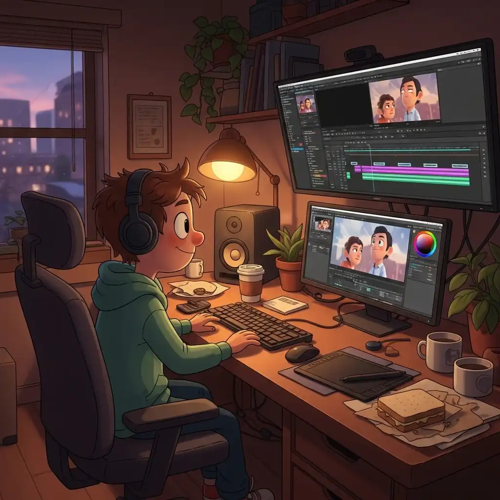 Proper ambient lighting setup for photo editing