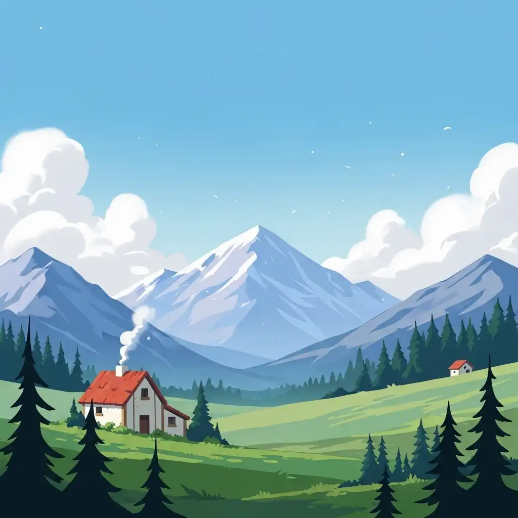 Landscape photo demonstrating atmospheric perspective with fading distant mountains